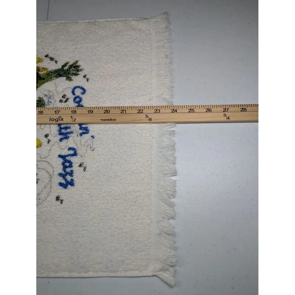 Vintage New Orleans Seafood Gumbo Recipe Kitchen Hand‎ Dish Towel Cooking 1989